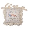car25 chair cushion cover 40x40 cm beige blue cotton chicken and rooster square decorative cushion