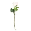 artificial flower rose 43 cm white plastic (1)
