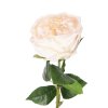 artificial flower rose 43 cm white plastic