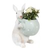 6pr3999 figurine rabbit 23 cm beige polyresin easter decoration (1)