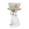 6pr3998 figurine rabbit 24 cm beige pink polyresin easter decoration (1)