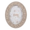 2f1166 photo frame 13x18 cm beige plastic glass oval picture frame