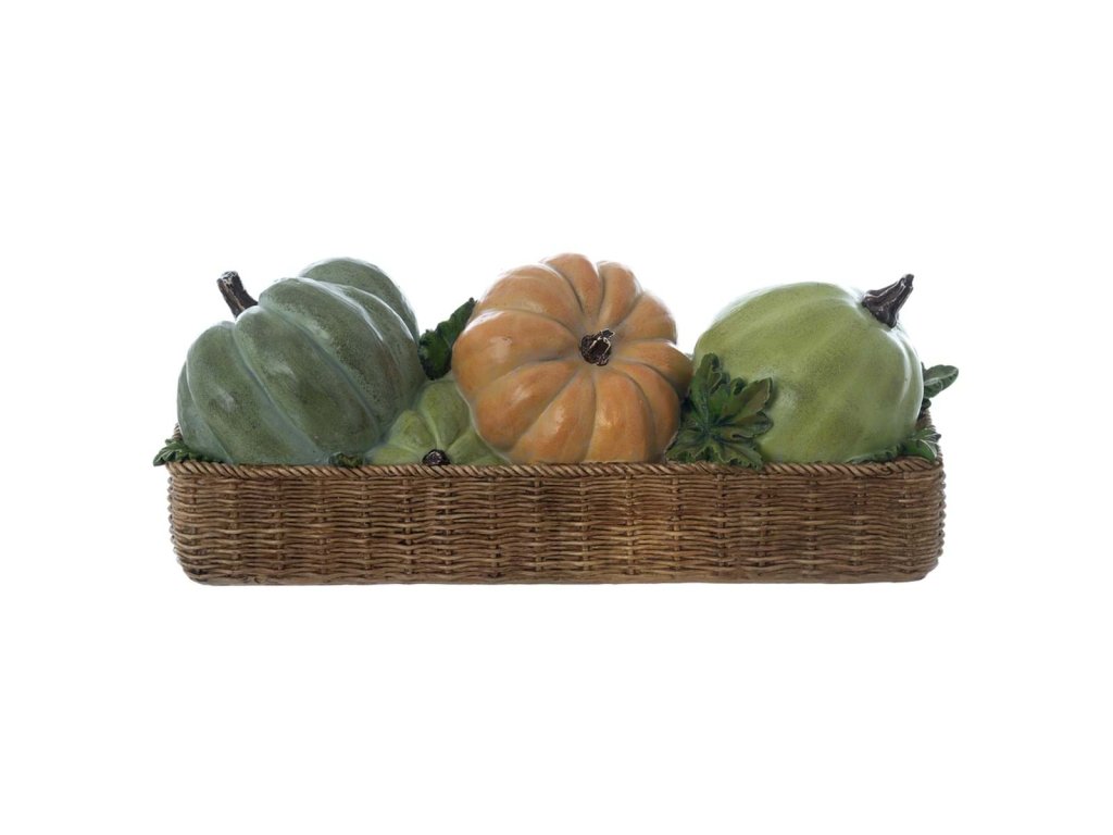 DEKORATÍVNY KOŠÍK S TEKVICAMI BLANC MARICLO (A38372)