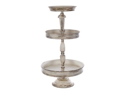 KOVOVÝ ETAŽÉR INTARSI 75CM BLANC MARICLO (A37713)
