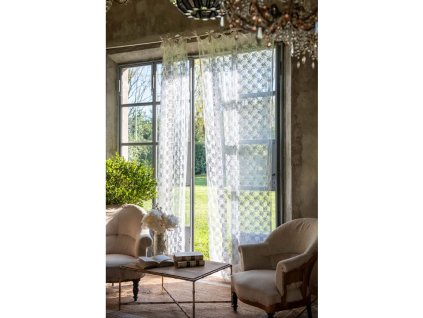VYŠÍVANÝ ZÁVES DENTELLE 140X290 BLANC MARICLO (A38721)