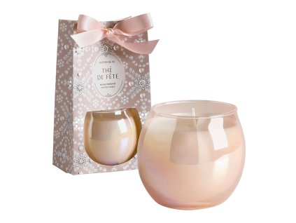 bougie parfumee fete nacree 170g the de fete