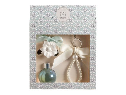 coffret diffuseur de parfum d ambiance fete nacree sapin givre