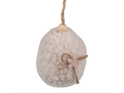 DEKORATÍVNE VEĽKONOČNÉ VAJÍČKO BÉŽOVÉ CLAYRE EEF (65356)