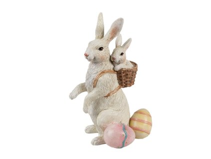 DEKORATÍVNA FIGÚRKA DVOCH ZAJAČIKOV CLAYRE EEF (6PR4397)
