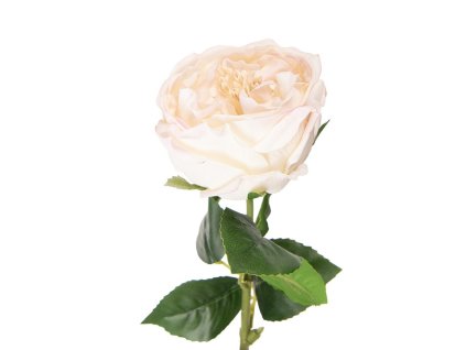artificial flower rose 43 cm white plastic