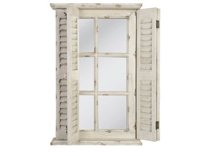 DREVENÉ ZRKADLO S OKENICAMI CLAYRE EEF (42S136)