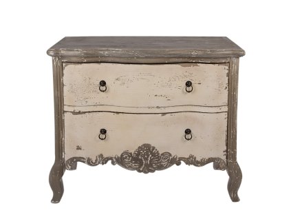 dresser 95x40x82 cm grey beige wood