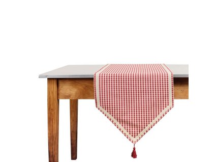BAVLNENÝ RUNNER MAMIE CARREAUX 45X150CM COMPTOIR DE FAMILLE (3956)