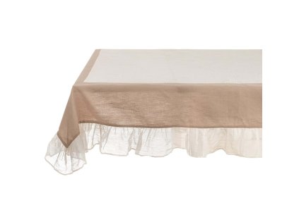 ROMANTICKÝ OBRUS S VÝŠIVKOU 160*160 BLANC MARICLO (A36939)-www.lamaison.sk