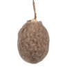 65357 easter pendant egg 7 cm brown fabric decorative pendant (1)