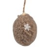 65357 easter pendant egg 7 cm brown fabric decorative pendant