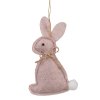 65373 easter pendant rabbit 10 cm pink cotton decorative pendant