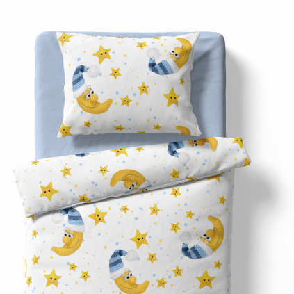 Baby crib bedding – Night sky – white
