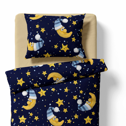 Baby crib bedding – Night sky – dark blue