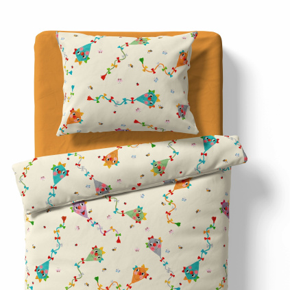 Children's bedding - Dragons - yellow