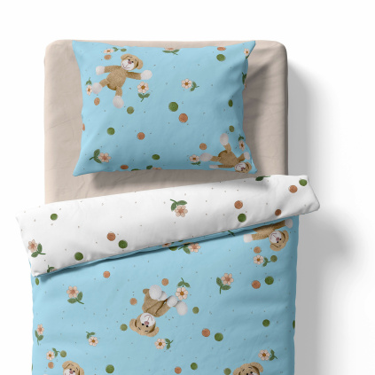 Baby bedding for the crib – Puppies – blue