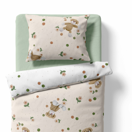 Children's bed linen - Puppies - sand