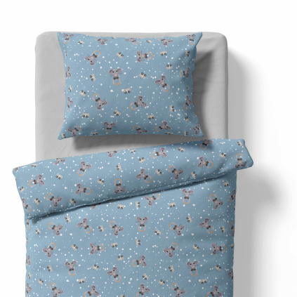 Baby bedding for the crib – Rattle Mouse – dark blue