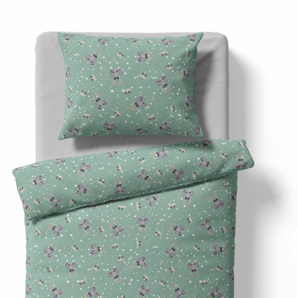 Baby bedding for the crib – rattle Mouse – mint