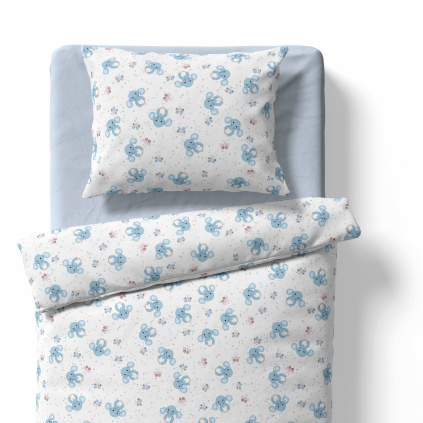 Baby bedding for the crib – rattle Elephant – white