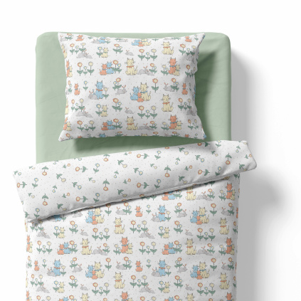 Children's bedding - Cats - white