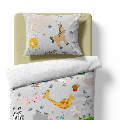 Children's bedding - Animals - gray