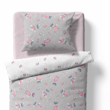 Dětské povlečení – Kočička Jůlinka – šedá