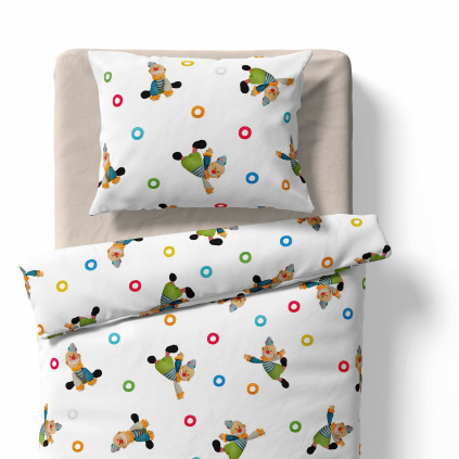 Children's bed linen - Clowns - white