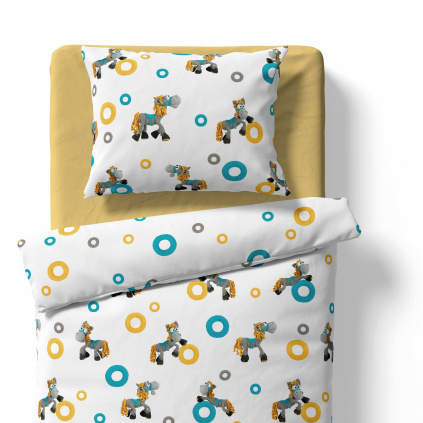 Children's bedding - Horses - white