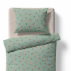 Adult bedding – extended – Flowers and leaves – mint