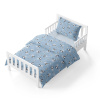 Baby bedding for the crib – Panda rattle – dark blue