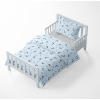 Baby bedding for the crib – Panda rattle – light blue