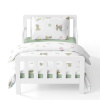 Baby crib bedding – Elephants – white
