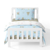 Baby crib bedding – Elephants – light blue