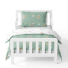 Baby crib bedding – Elephants – mint