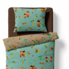 Children's bedding - Oaks - mint/desert