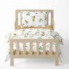 Baby crib bedding – Oak leaves – white