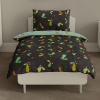 Bedding for adults – Oak leaves – black/mint