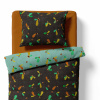 Bedding for adults – Oak leaves – black/mint