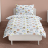 Children's bedding - Hedgehog and snail - white