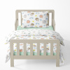 Children's crib bedding - Hedgehog and snail - white