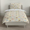 Children's bedding - Hedgehog and snail - beige/white