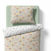 Children's bedding - Hedgehog and snail - beige/white