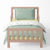 Baby crib bedding – Flowers – mint/white