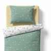 Baby crib bedding – Flowers – mint/white